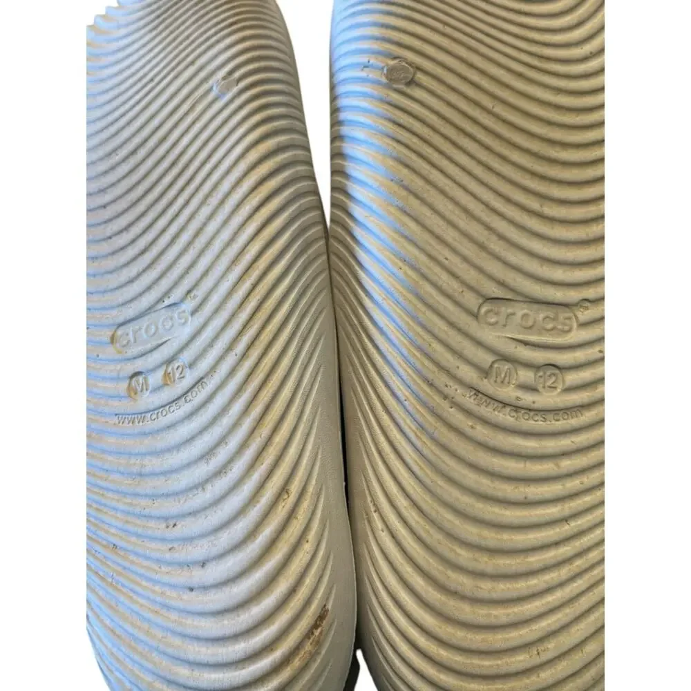 CROCS Mellow Recovery Slide Sandals in Light Gray Mens Size 12